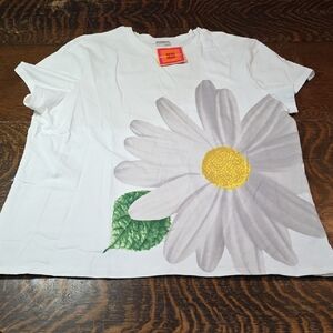 Isaac Mizrahi White Daisy Graphic Kids Tee